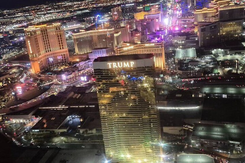 Las Vegas Night view by Helicopter tour