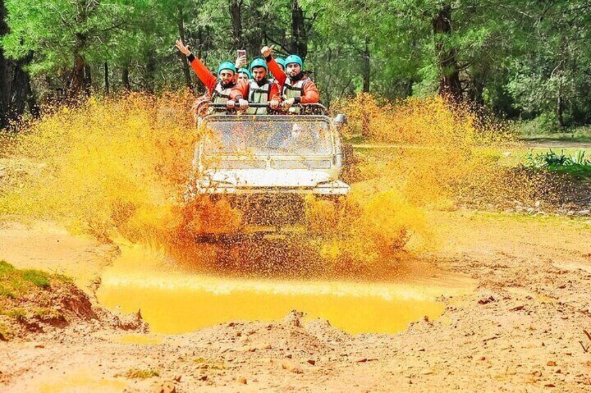 Ziplining Rafting and Quad Safari Tour from Antalya