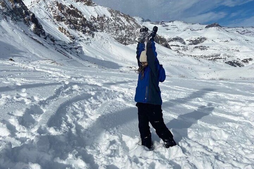 Panoramic Farellones and Valle Nevado with El Colorado