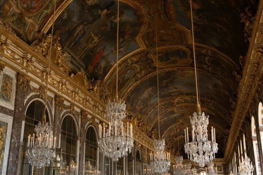 Chandeliers, Hall of Mirrors, Versailles Palace