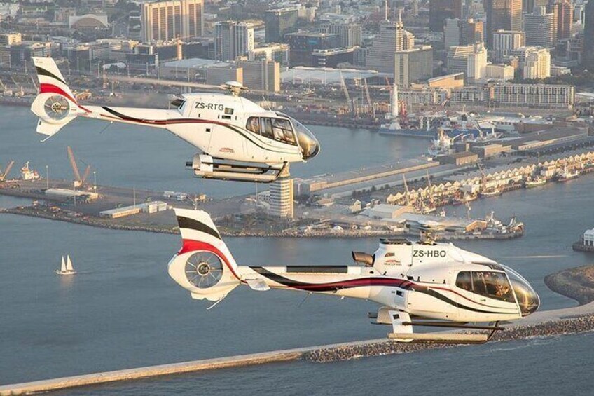 Private Helicopter Tour to Robben Island with Guided Tour