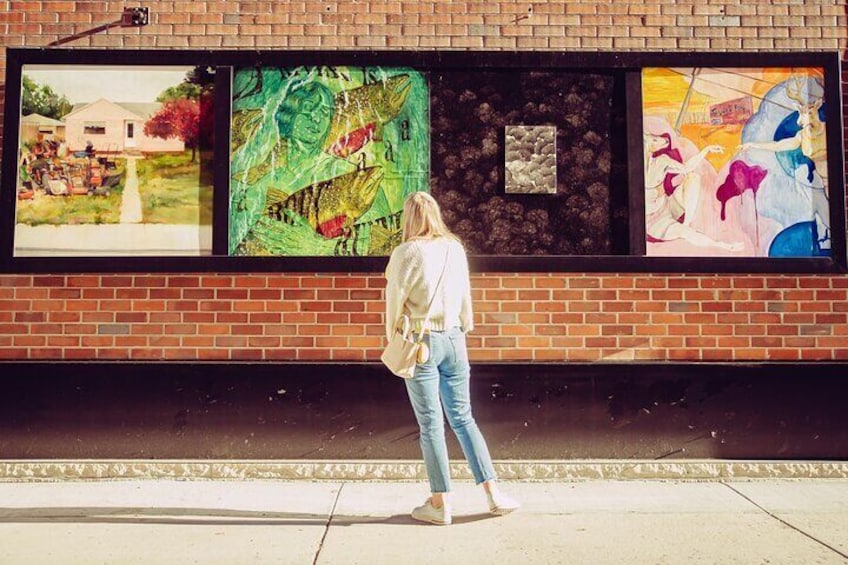 A mural on the guided art walk.