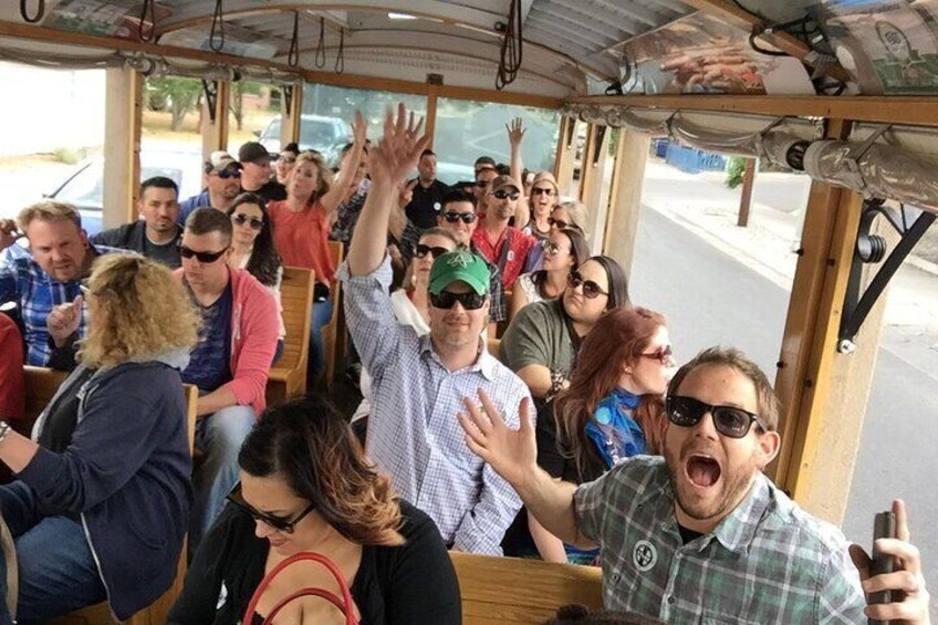 Open-air Trolley patrons.