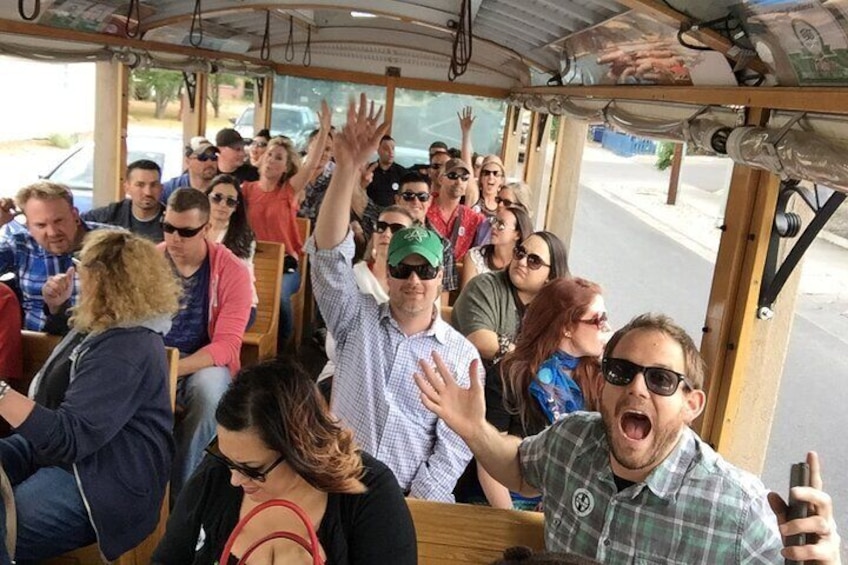 Open-air Trolley patrons.