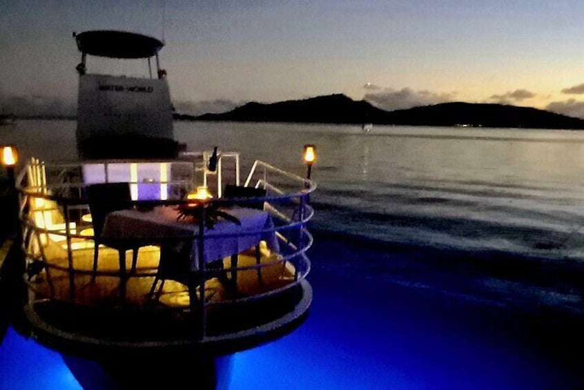 Romantic sunset diner