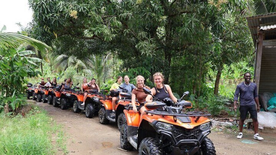 ATV Waterfall Plantation Beach and Rum Distillery Adventure