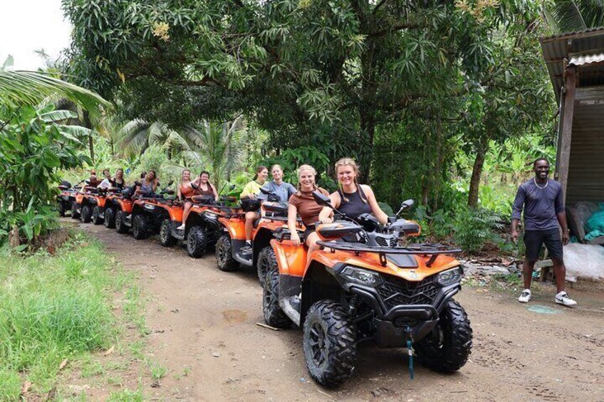 ATV Waterfall Plantation Beach and Rum Distillery Adventure 