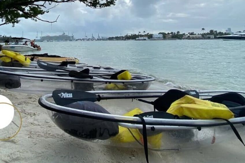 Clear Kayak Tour in South Miami Beach and Biscayne Bay