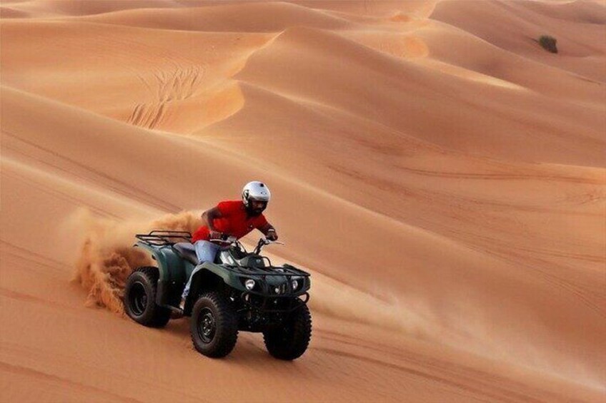 Dubai Desert Tour with Red Dunes Quad Bike Live BBQ