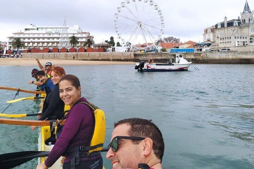 Canoeing in the clear waters of Cascais