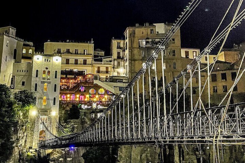 Melah Seliman bridge at night. 