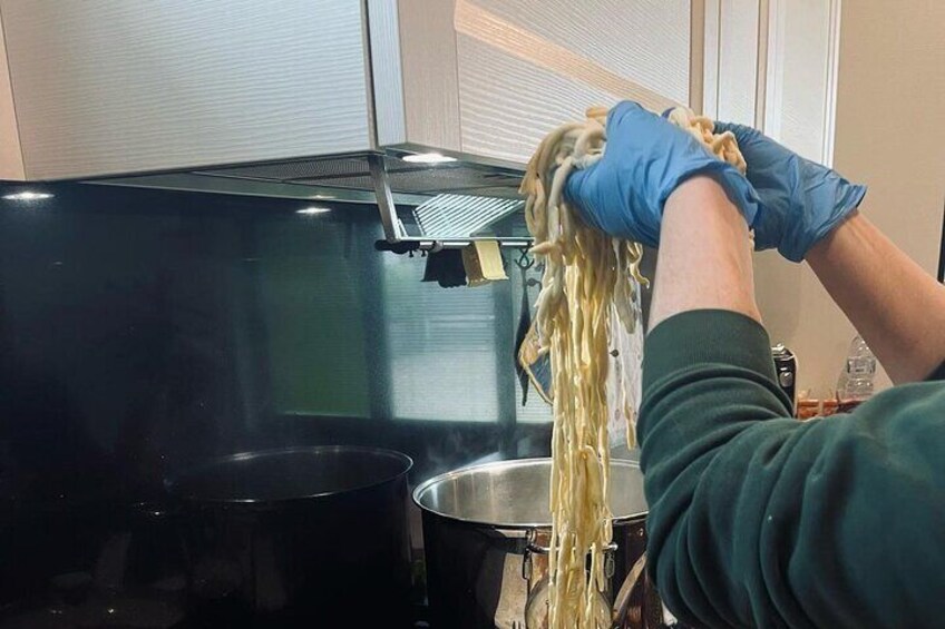 Fresh pasta course with breakfast lunch and drinks included