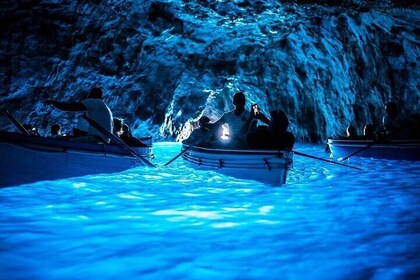 From Positano: Shared Capri and Blue Grotto Boat Tour