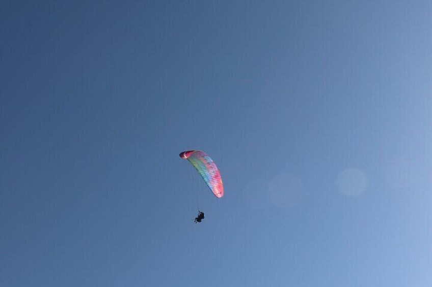 Paragliding in flight on capaccio-paestum