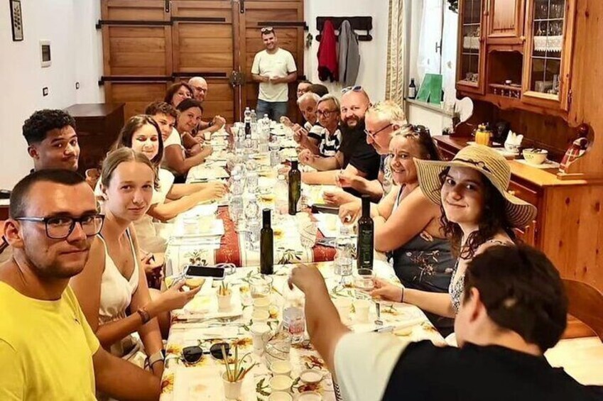They sit: Guided tour of the Olive Grove with Tasting 