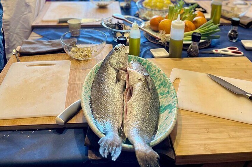 Sicilian Food Lovers Fresh Pasta and Fish Cooking Class Sea Villa