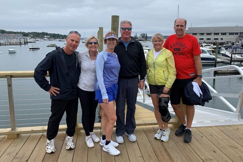 Tour begins on the 1901 Footbridge with beautiful harbor views.