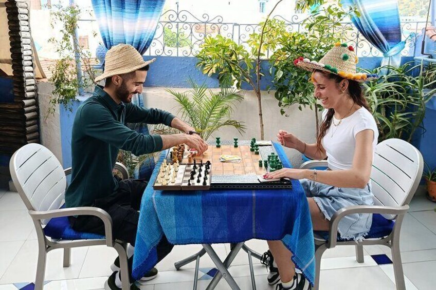 Chefchaouen Rooftop Traditional Games and Culture