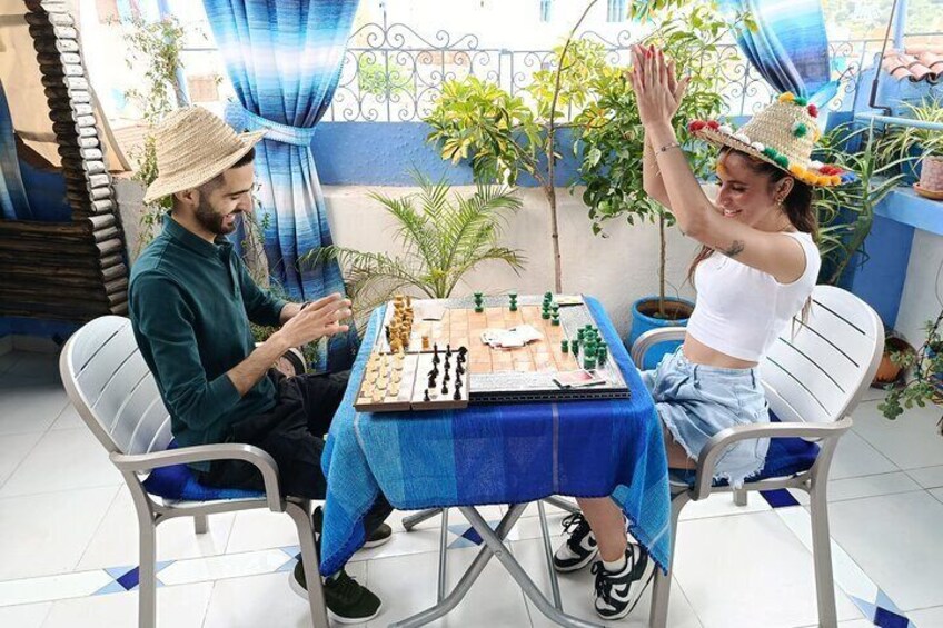 Chefchaouen Rooftop Traditional Games and Culture