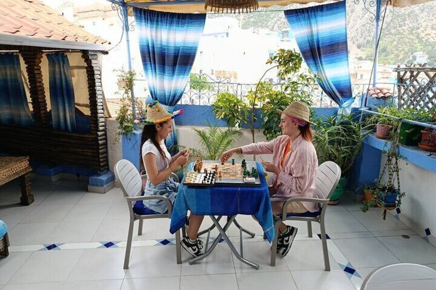 Chefchaouen Rooftop Traditional Games and Culture
