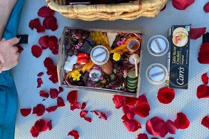 Private Floating Picnic in Condado Lagoon with Wine & Rose Petals