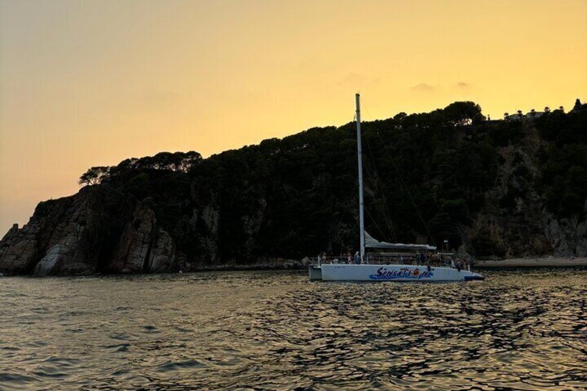 Sunset from LLoret de Mar with drinks