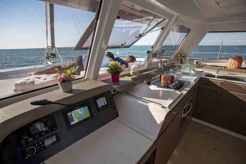 Catamaran trip and overnight stay in Palermo with meals for 8 people