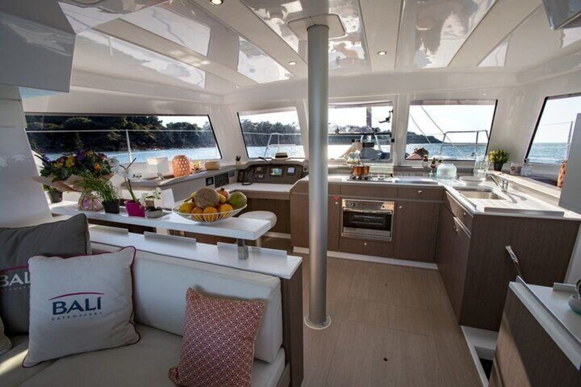 Catamaran trip and overnight stay in Palermo with meals for 8 people