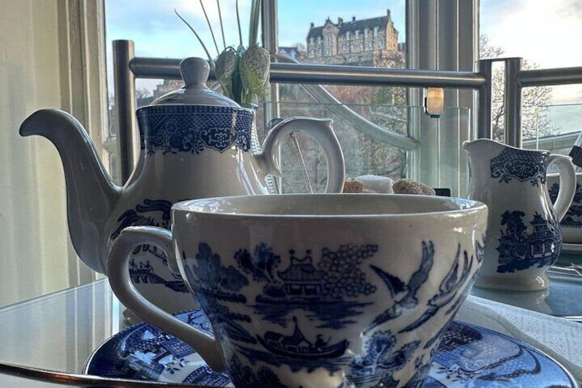 Traditional Afternoon Tea in Edinburgh with Castle View
