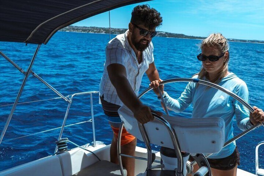 Barbados Interactive Sailing Experience on 32 foot sailing yacht