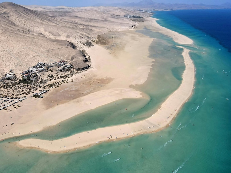 Jandia Highlights:Morro Jable, Dunes & the Sotavento lagoon from South