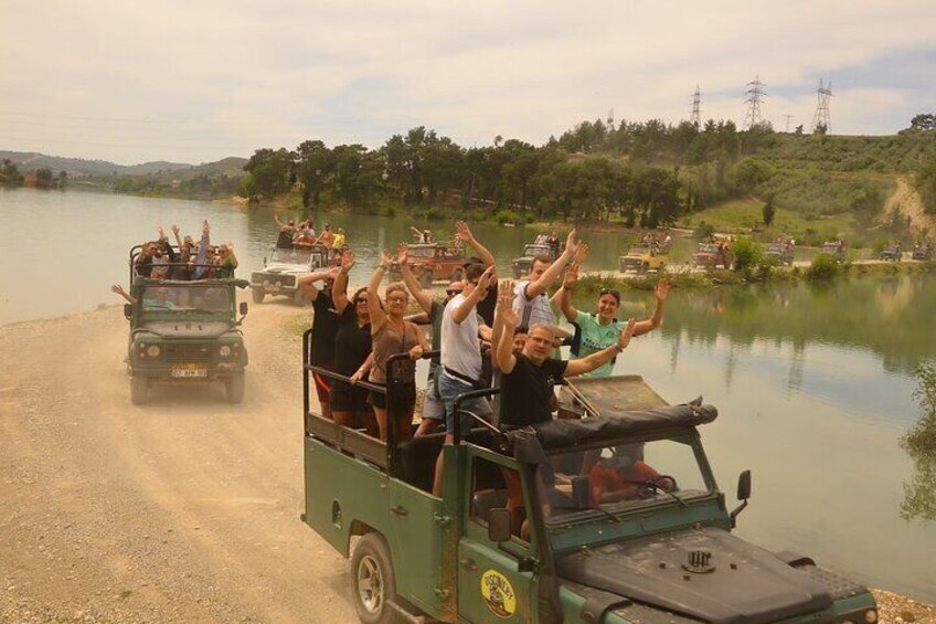 Side Jeep Safari with Green Lake Boat Cruise and Lunch