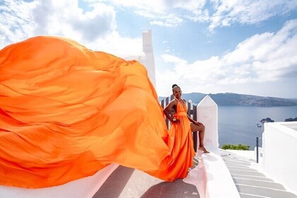 Rental Flying Dress Photoshoot Santorini