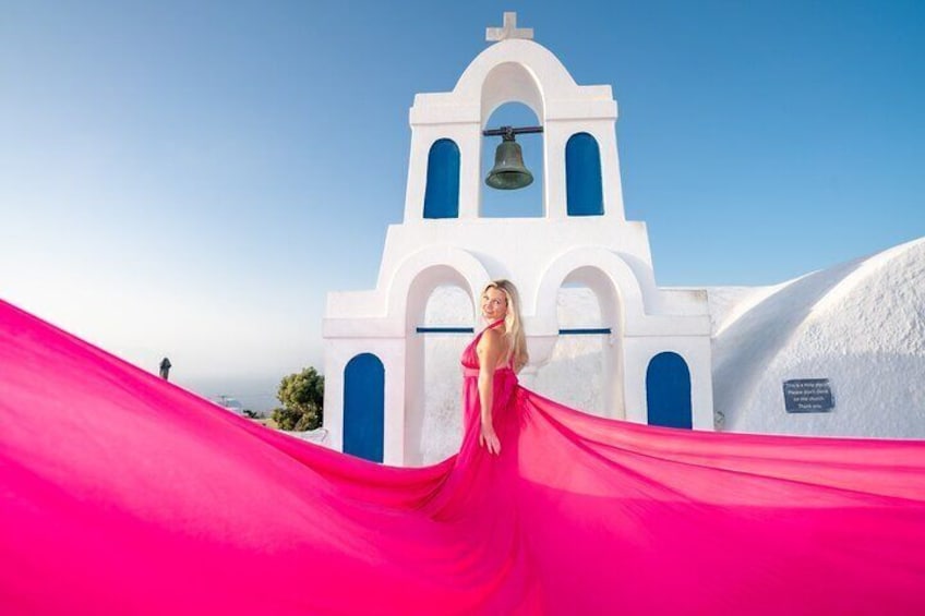 Rental Flying Dress Photoshoot Santorini