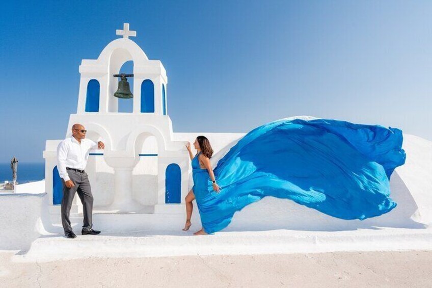 Rental Flying Dress Photoshoot Santorini