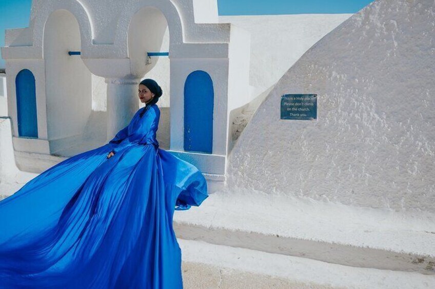 Rental Flying Dress Photoshoot Santorini