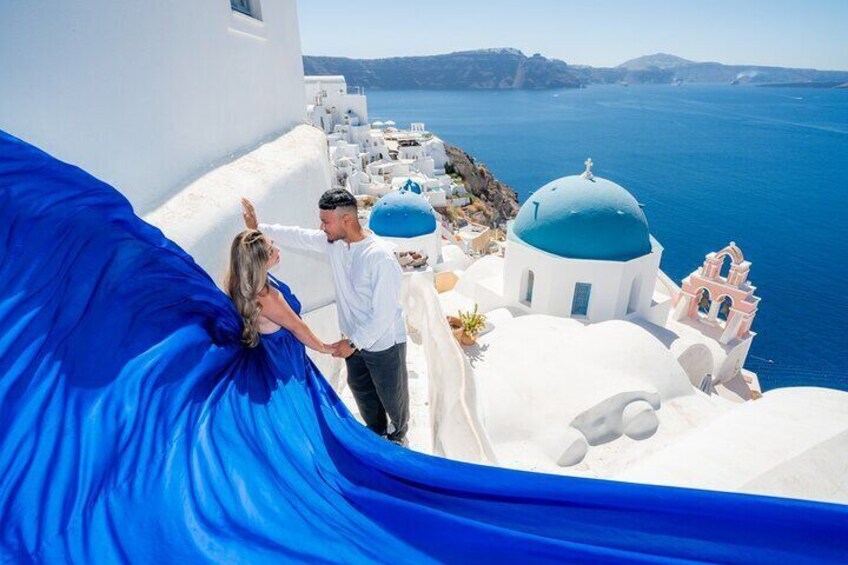 Rental Flying Dress Photoshoot Santorini