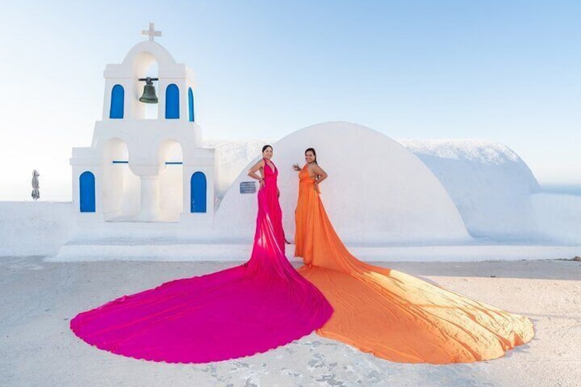 Rental Flying Dress Photoshoot Santorini