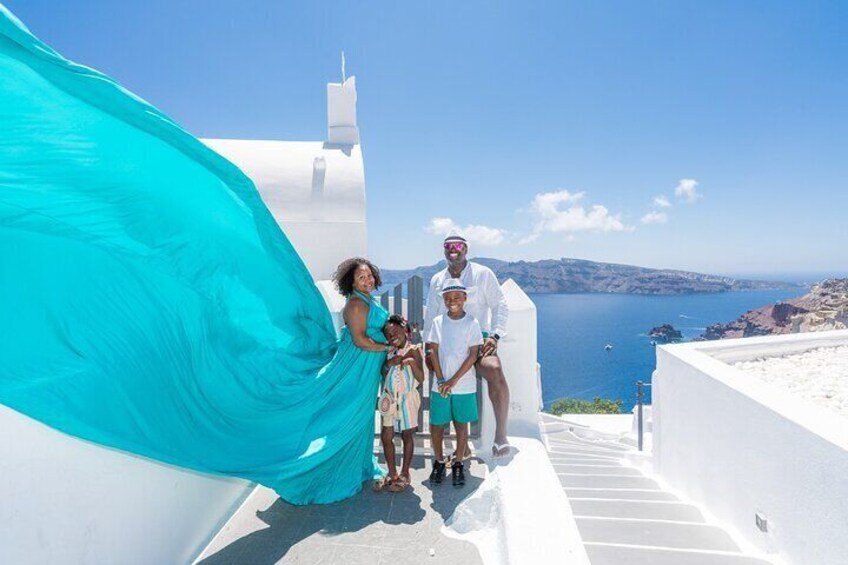 Rental Flying Dress Photoshoot Santorini