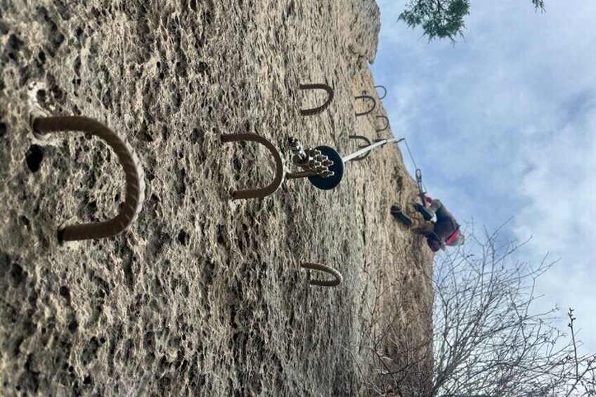 The start of the Wind River Via Ferrata