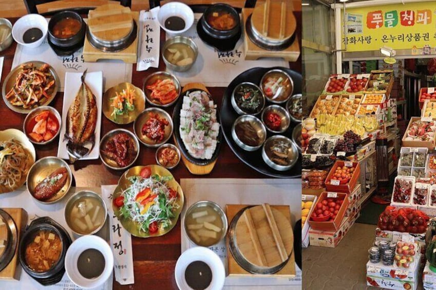 Ganghwa Island is a place rich in agricultural products, so it is rich in ingredients, and rice is also very famous. Enjoy the traditional Korean meal and walk around the Ganghwa Folk Flea Market.
