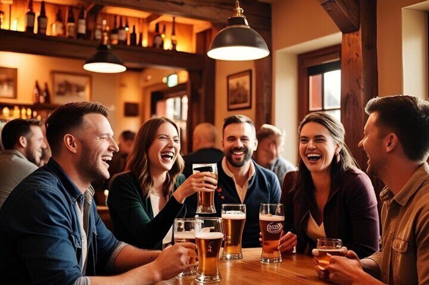 Beer Trail Tour: Brewery Excursion, Pubs, Beer & Food 3h