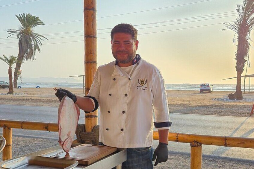 Flounder Filleting and Tasting in Local Pisco Restaurant