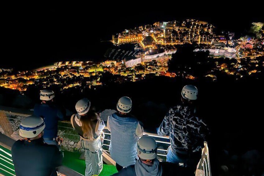 Night Zipline Experience in Dubrovnik