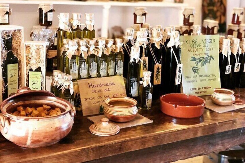 Inside our tasting area – traditional products and local flavors