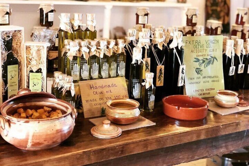 Inside our tasting area – traditional products and local flavors