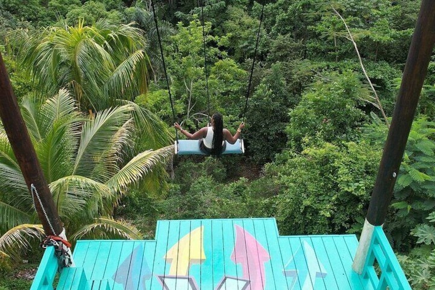 Bali Style High Ropes Swing and Dunn's River Fall Adventure