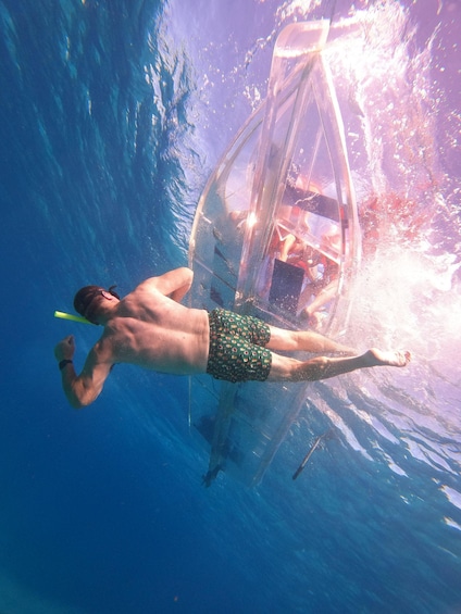 Picture 2 for Activity Cozumel: Invisible Boat Snorkeling Tour