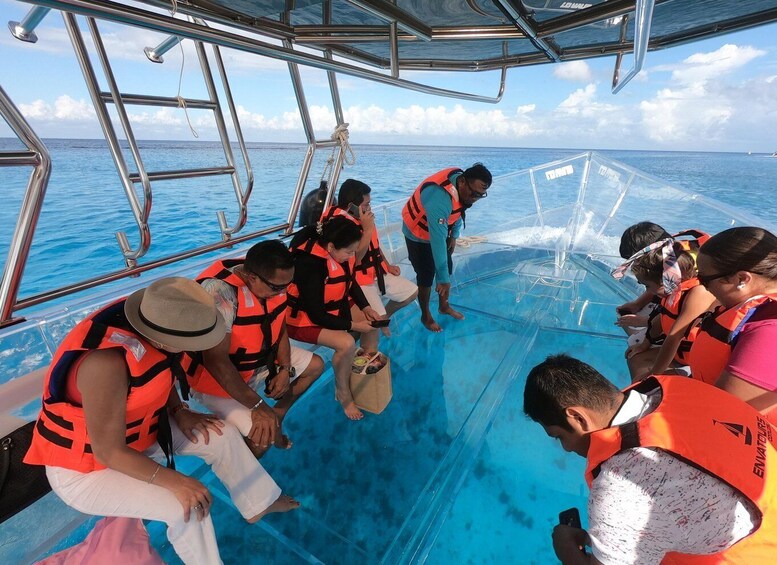 Picture 1 for Activity Cozumel: Invisible Boat Snorkeling Tour