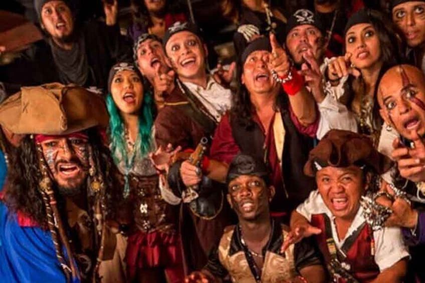 Dinner and show pirate night with Hook in Cancun